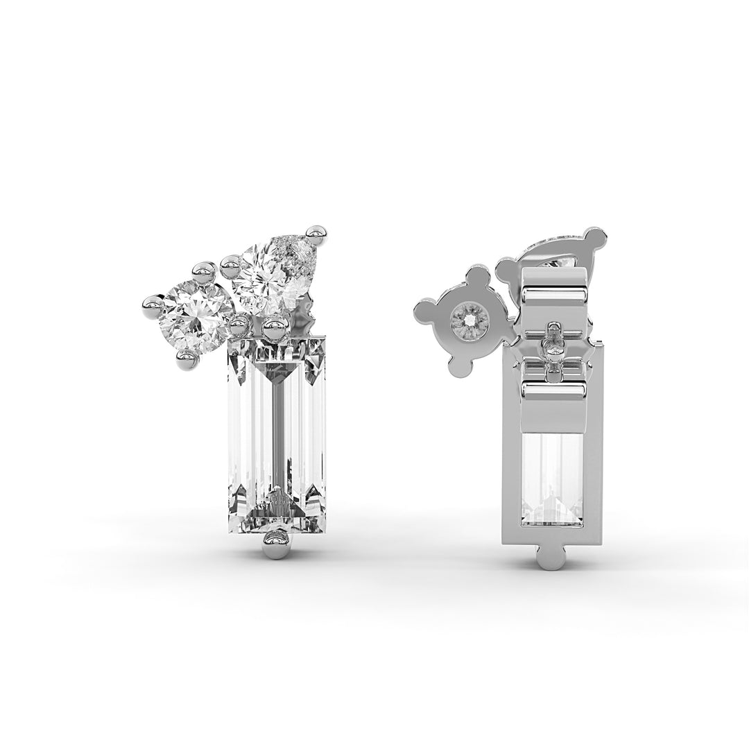 Trio Studs (Baguette, Round, Pear)