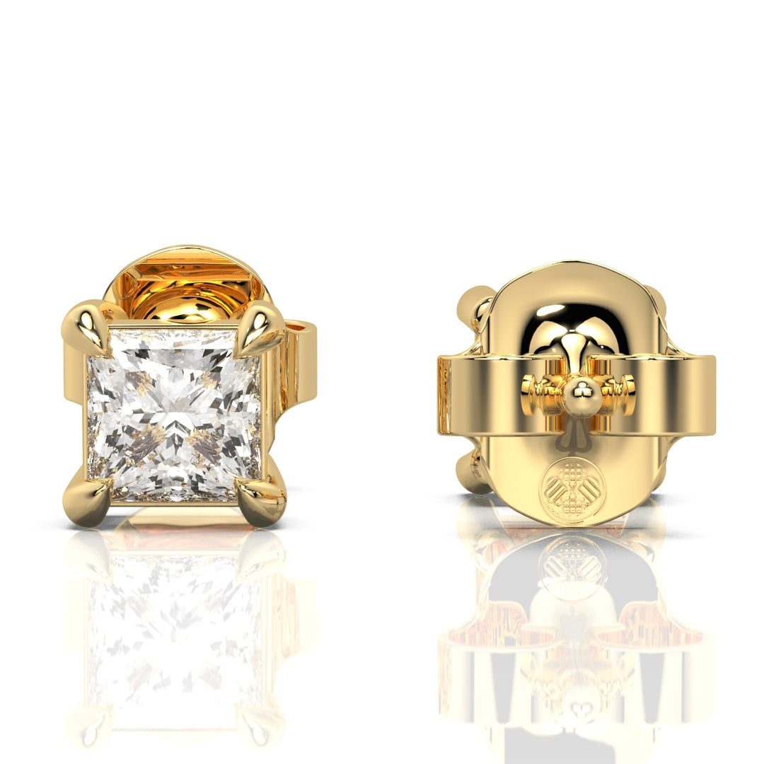 Solitaire Princess Studs, 2 CTTW - 6 CTTW