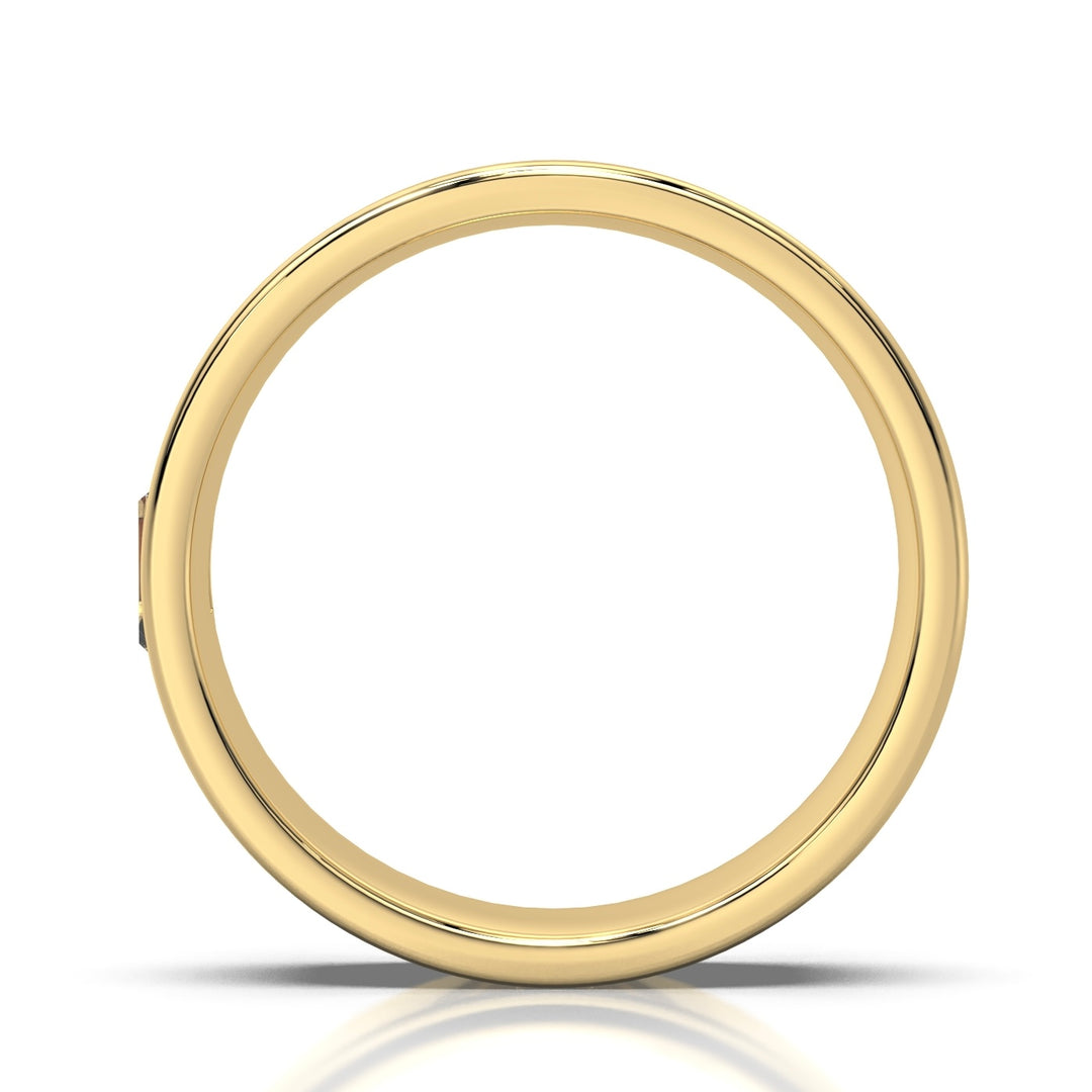East West Baguette Comfort Fit Wedding Band