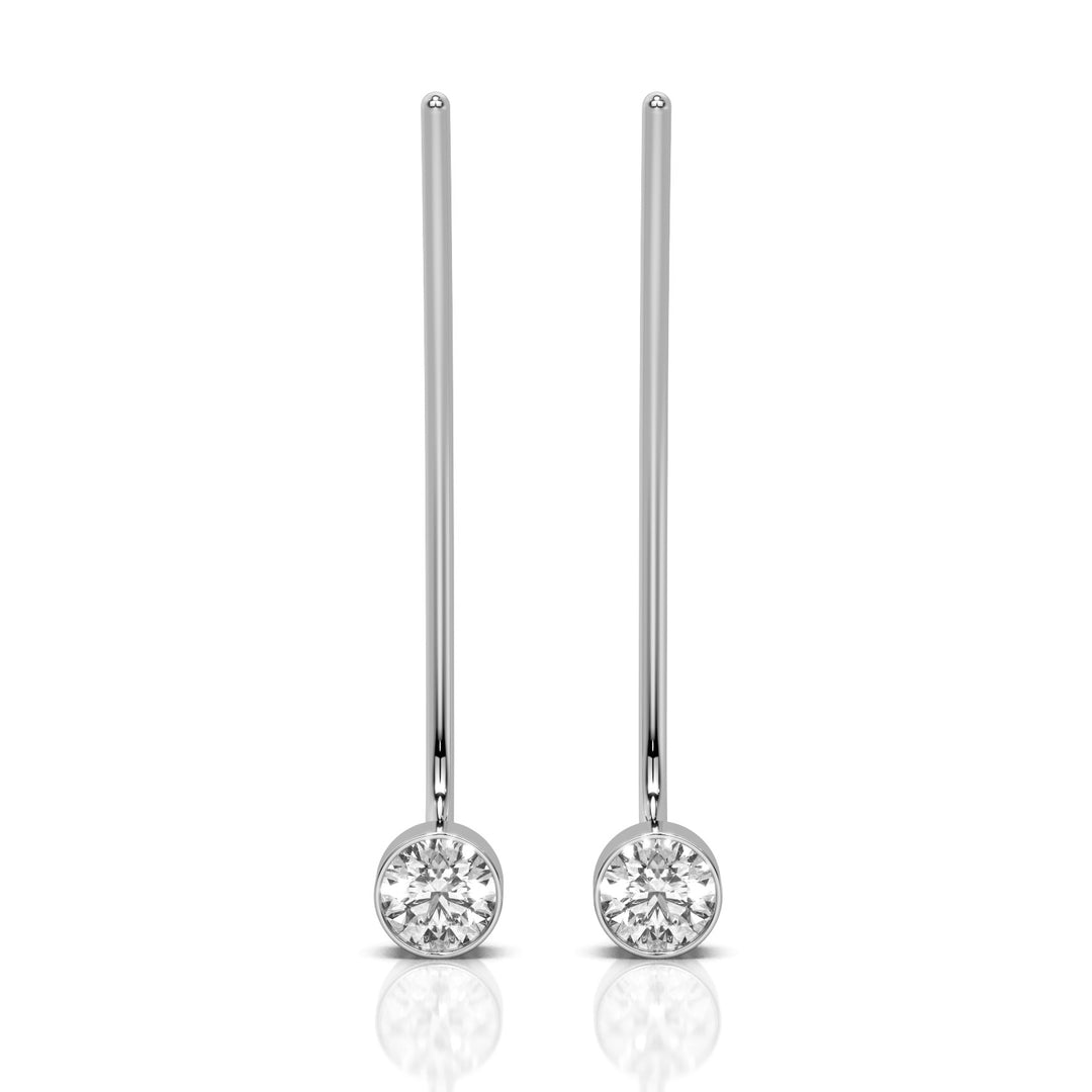 Eros Solitaire Arc Threader Earring