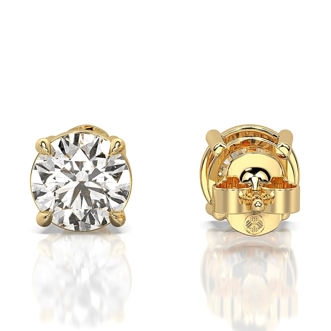 Solitaire Round Brilliant Studs, 1 CTTW - 6 CTTW
