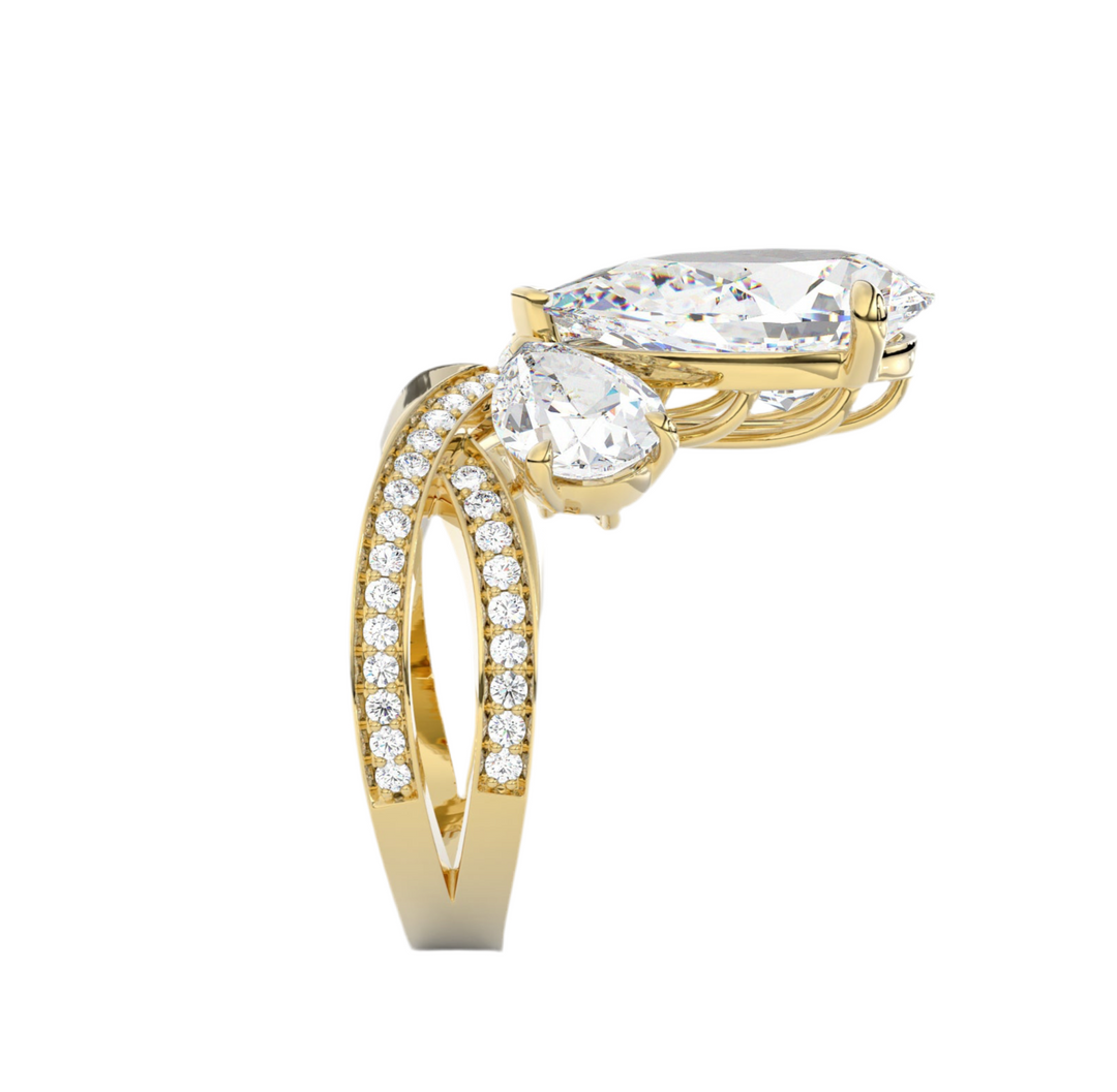 The Grand Peacock Crown Ring