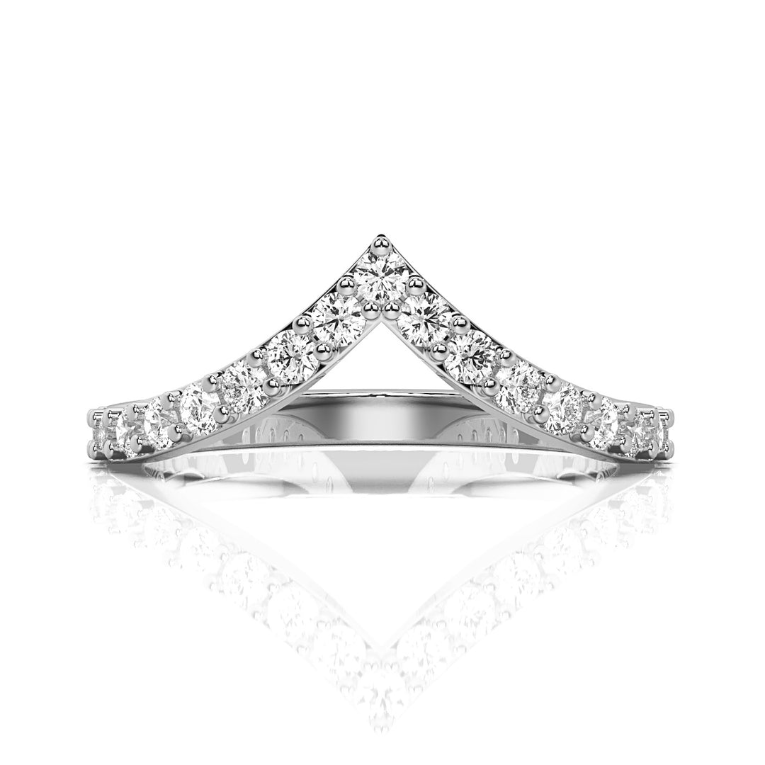 V Shape Pavé Band