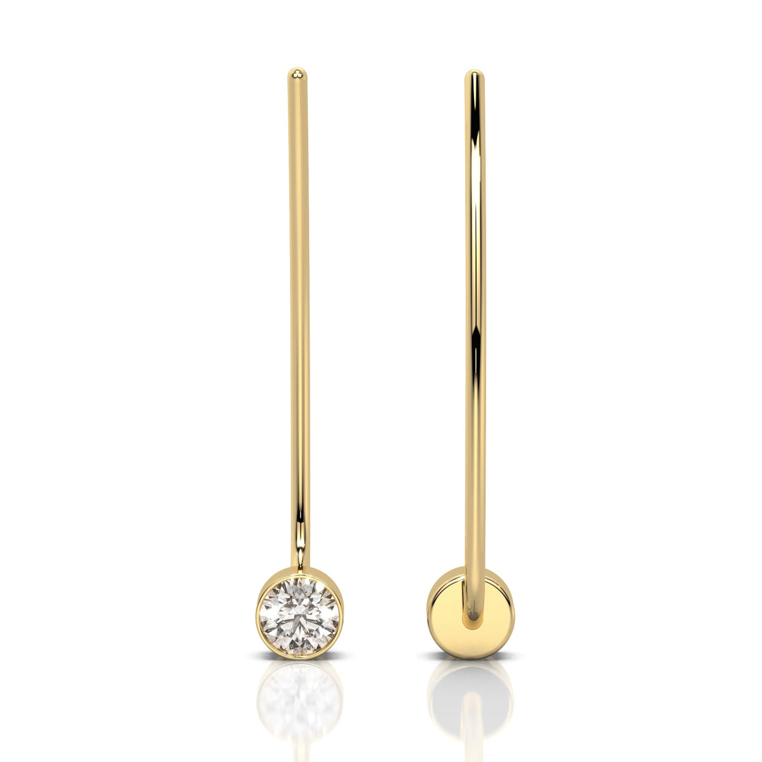 Eros Solitaire Arc Threader Earring