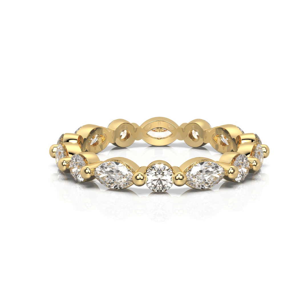 Marquise and Round Eternity Lace Ring