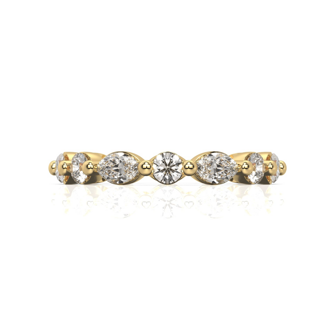 Marquise and Round Eternity Lace Ring