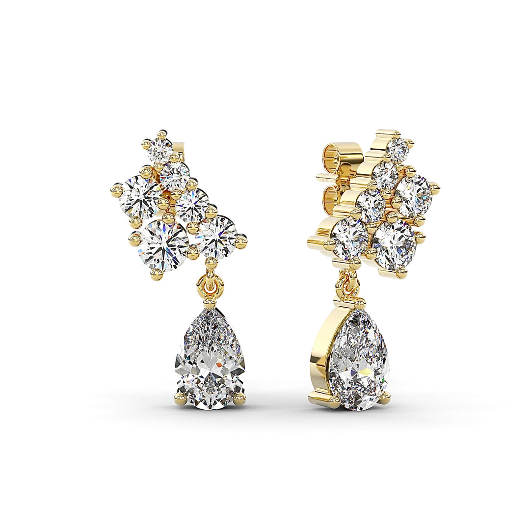 Cluster and Drop Earrings