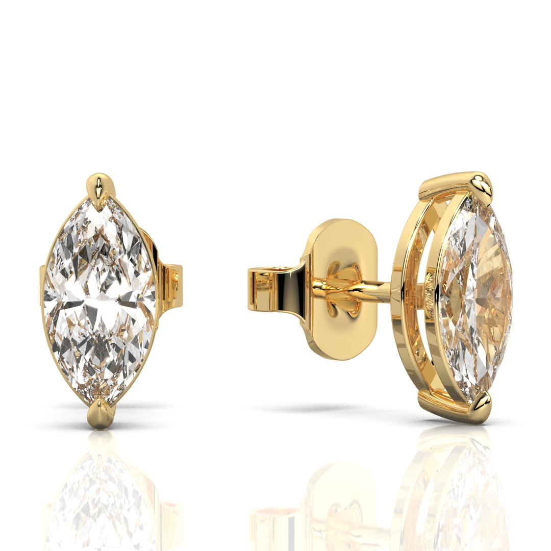 Solitaire Marquise Studs, 2 cttw