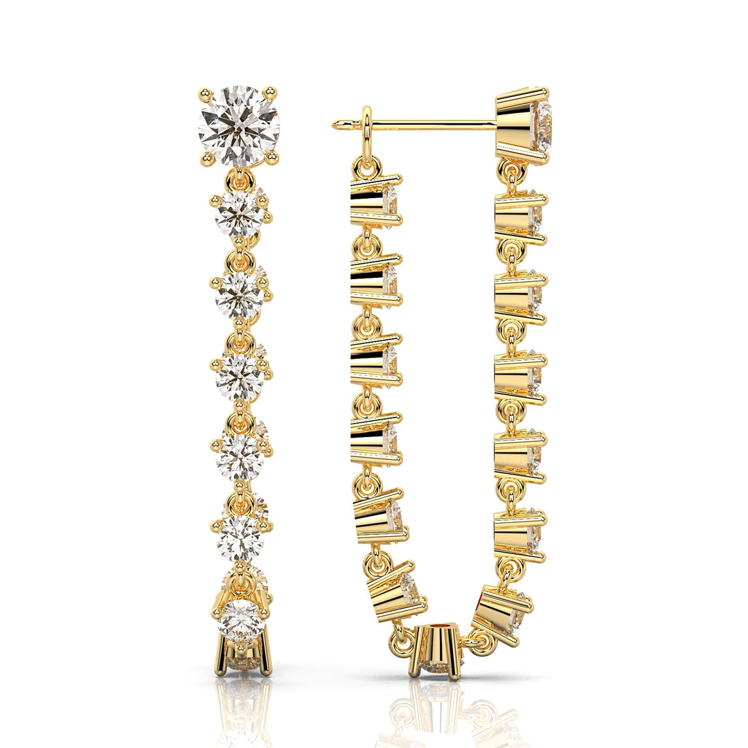 U Turn Tennis Stud Earring (Single Piece)