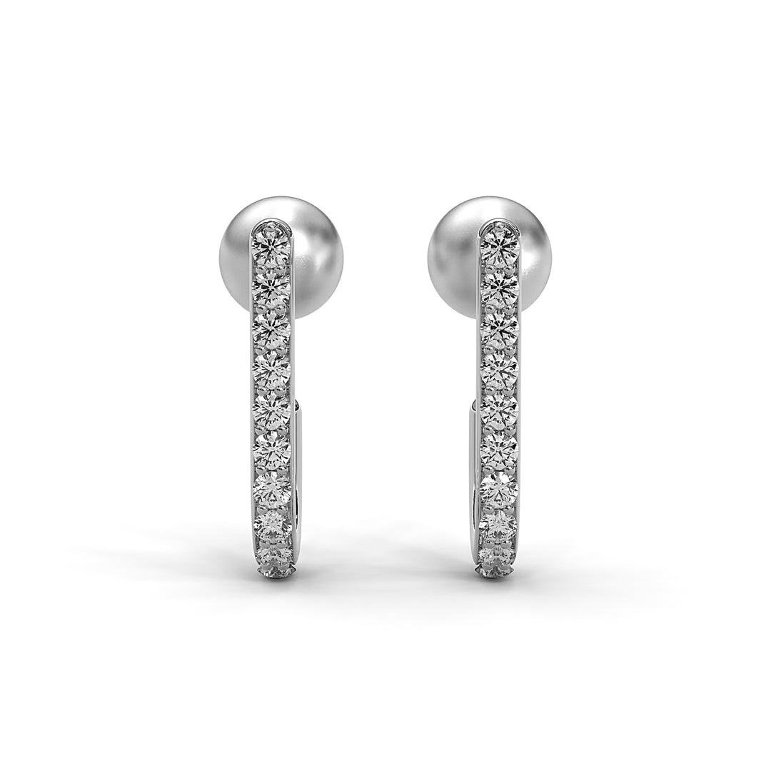 J Pavé Huggie (Single Piece)