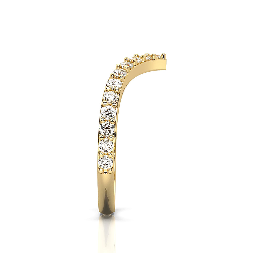 V Shape Pavé Band