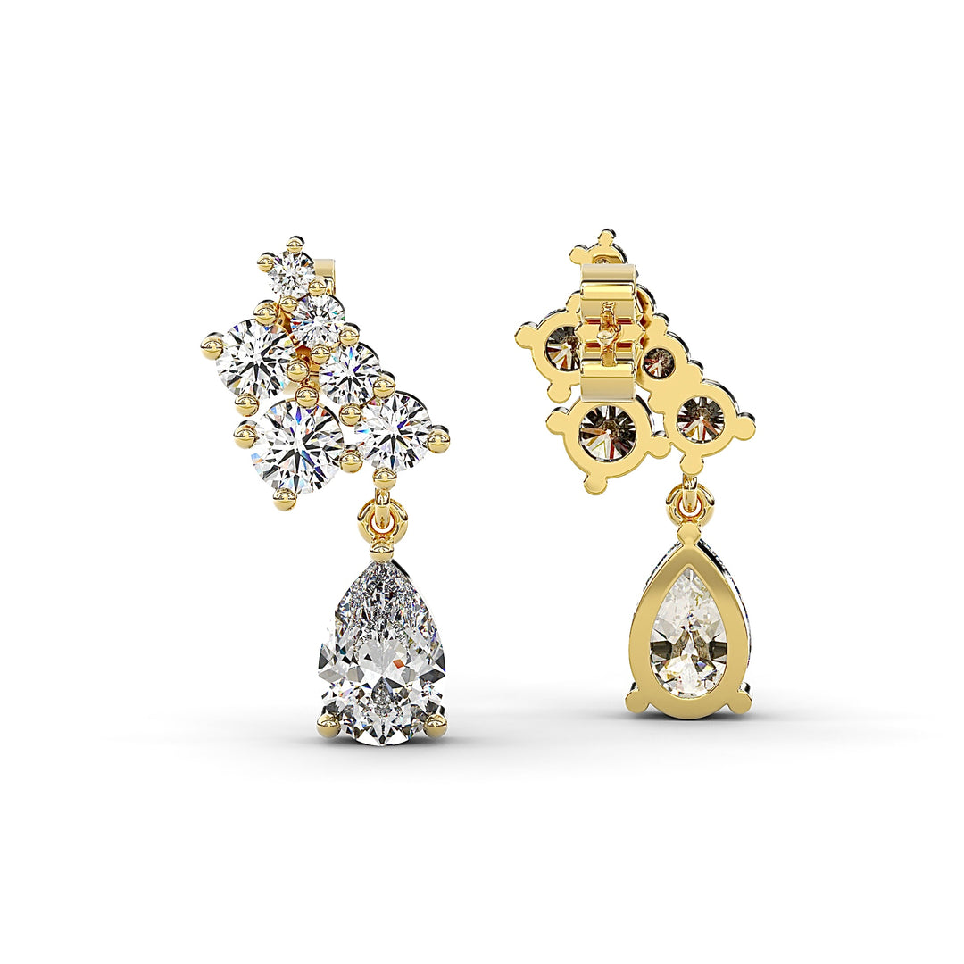 Cluster and Drop Earrings