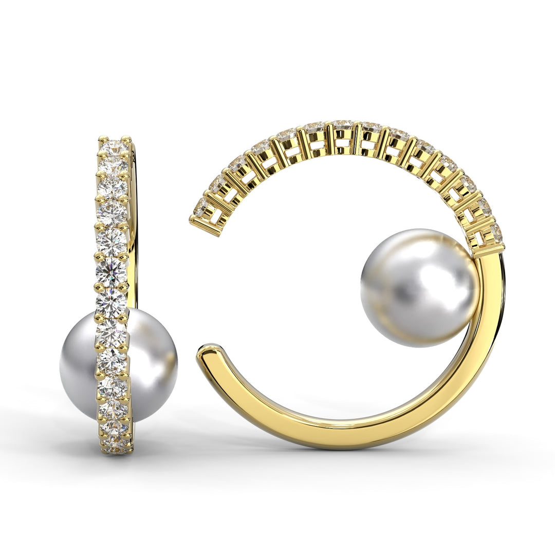 Nestled Akoya Pearl Micropavé Ear Cuff (Single Piece)