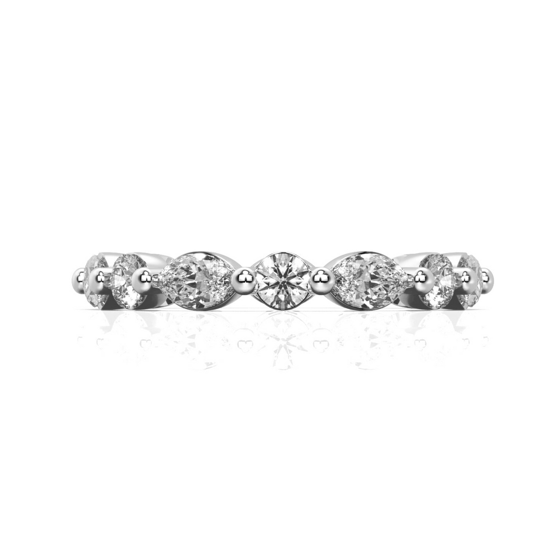 Marquise and Round Eternity Lace Ring