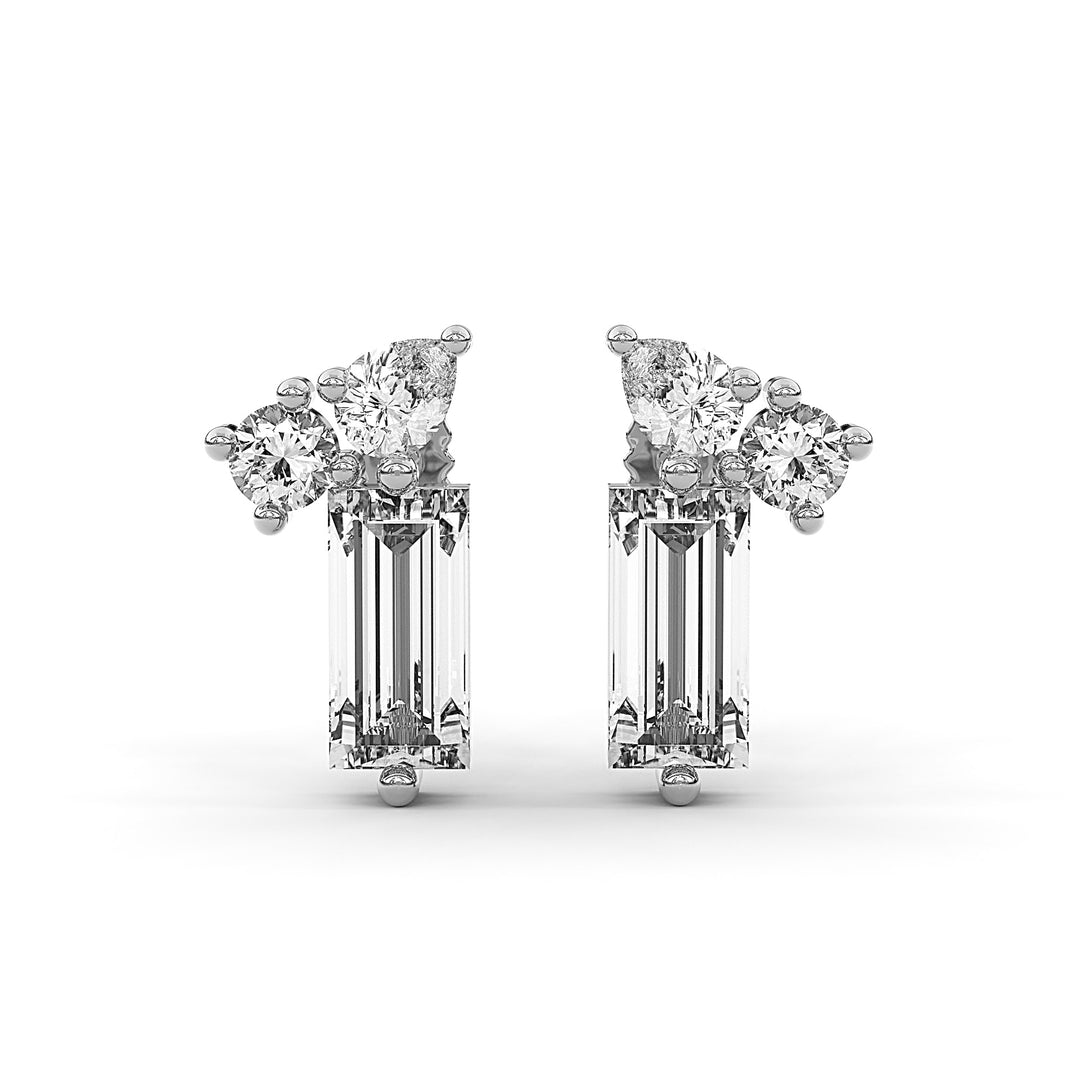 Trio Studs (Baguette, Round, Pear)