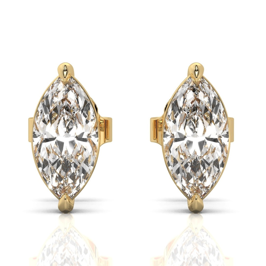 Solitaire Marquise Studs, 2 cttw