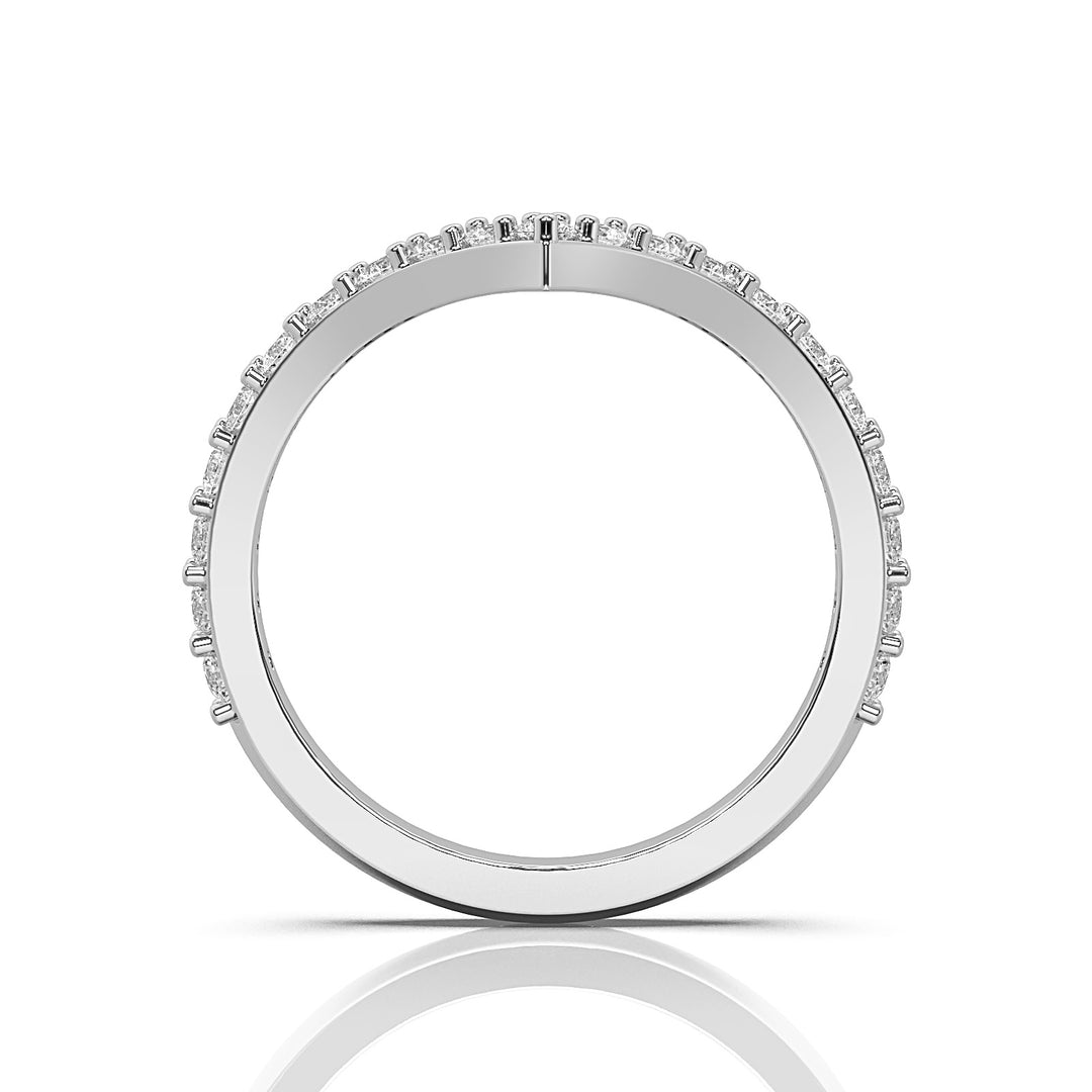 V Shape Pavé Band