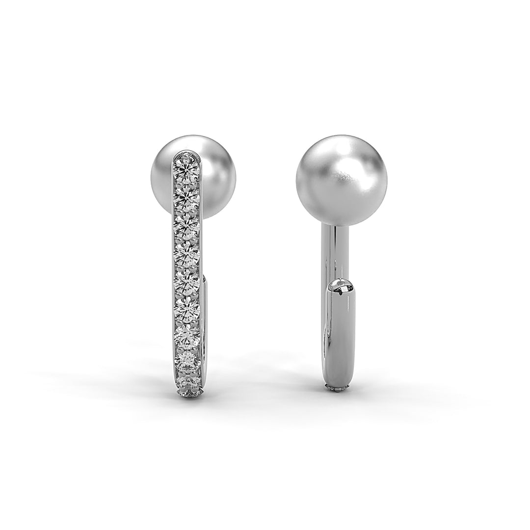J Pavé Huggie (Single Piece)