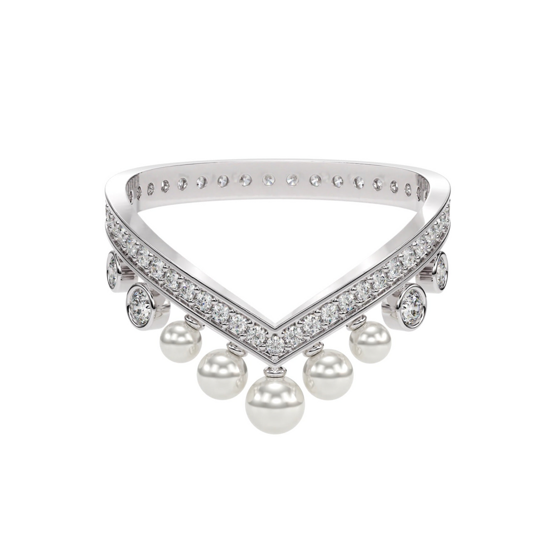 Dew Drops On Crown Pavé Band