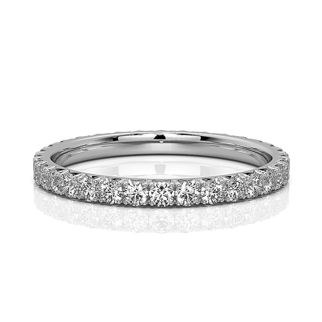 Round Brilliant Eternity Ring with French Pavé