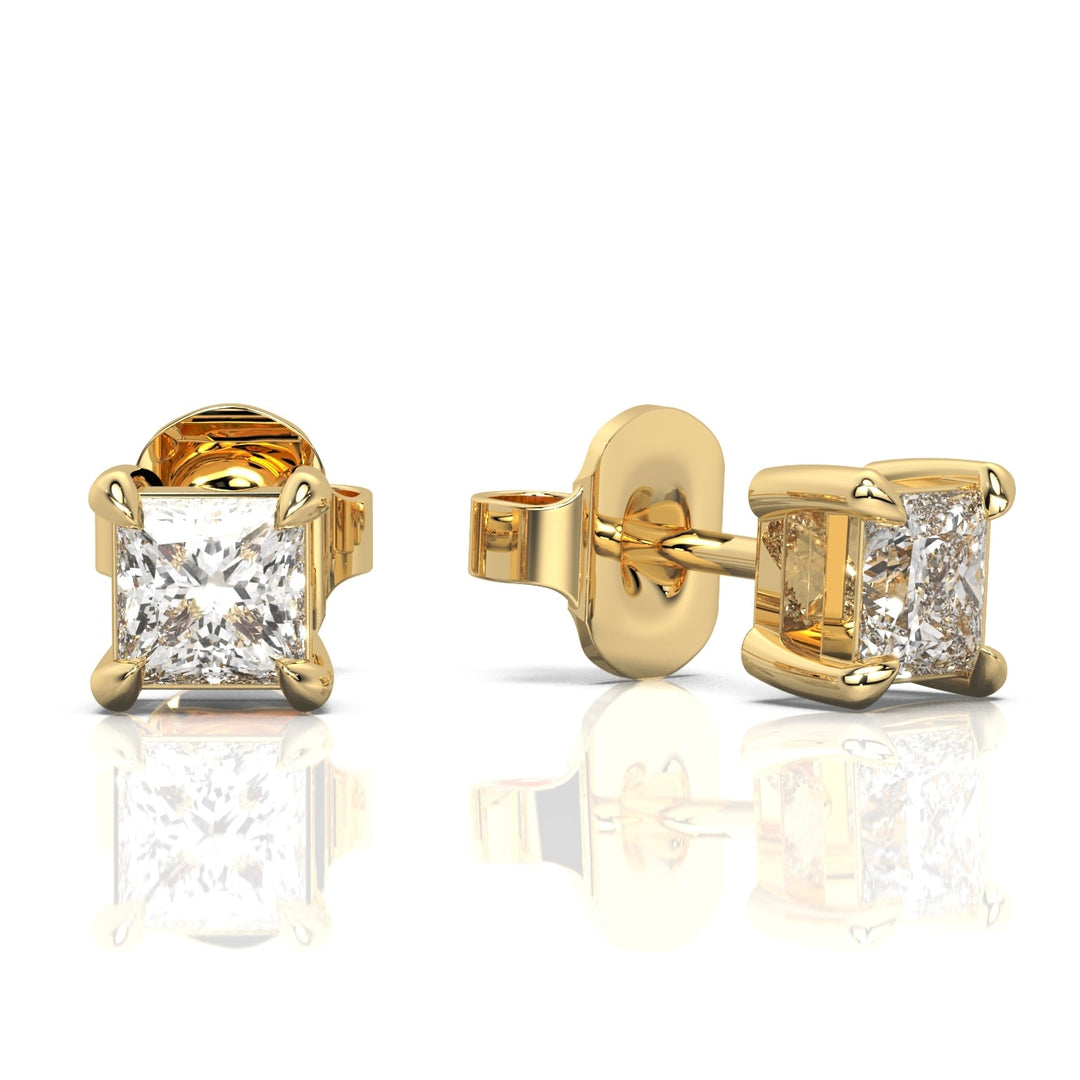Solitaire Princess Studs, 2 CTTW - 6 CTTW