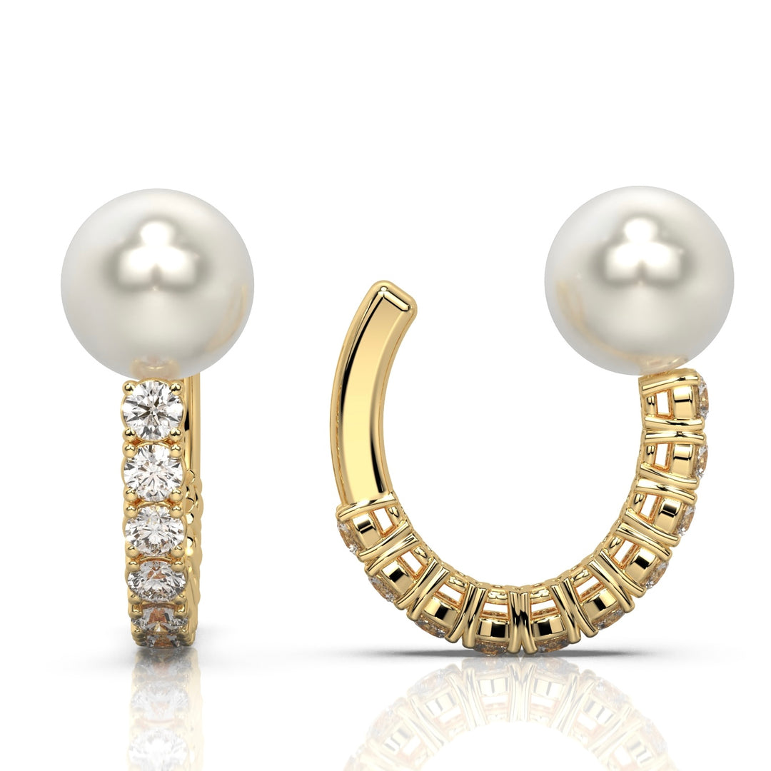 Pearl Head Micropavé Ear Cuff (Single Piece)