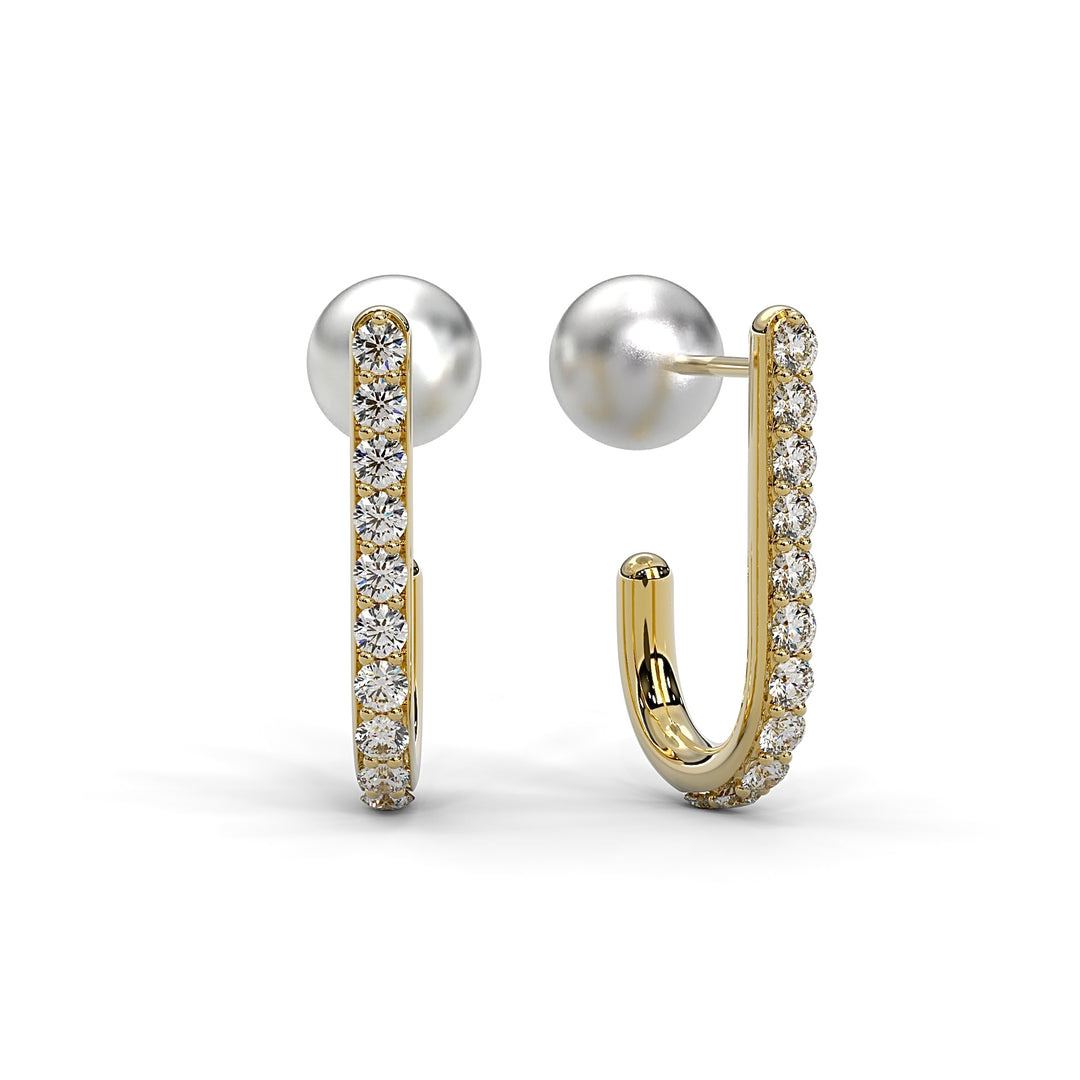 J Pavé Huggie (Single Piece)