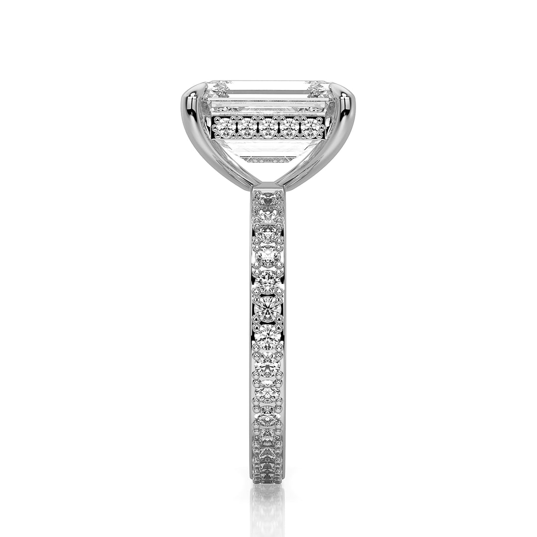 Brilliant Love Emerald-Cut Engagement Ring