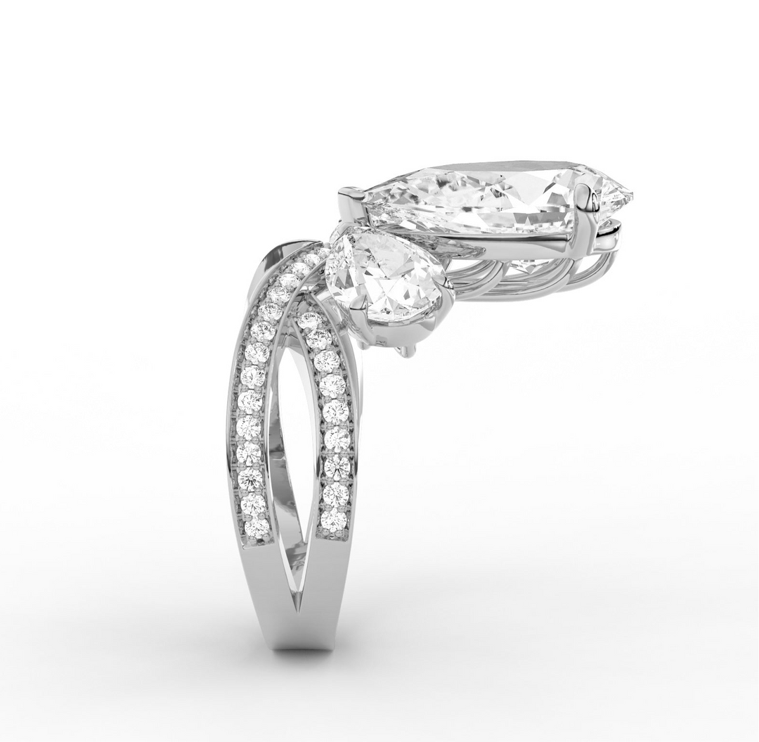 The Grand Peacock Crown Ring