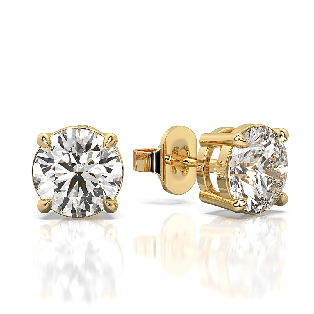 Solitaire Round Brilliant Studs, 1 CTTW - 6 CTTW