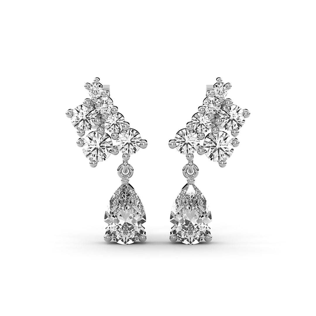 Cluster and Drop Earrings