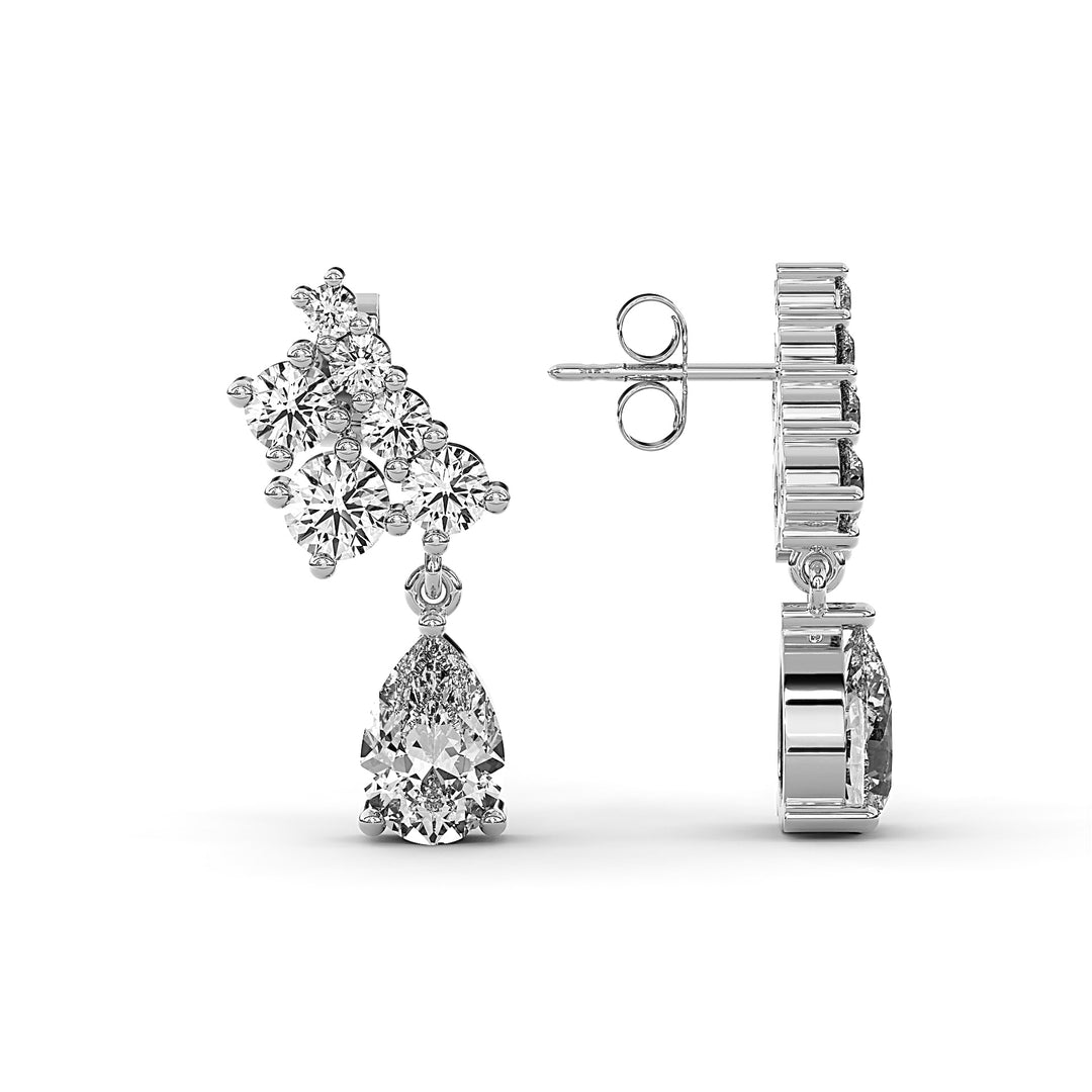 Cluster and Drop Earrings