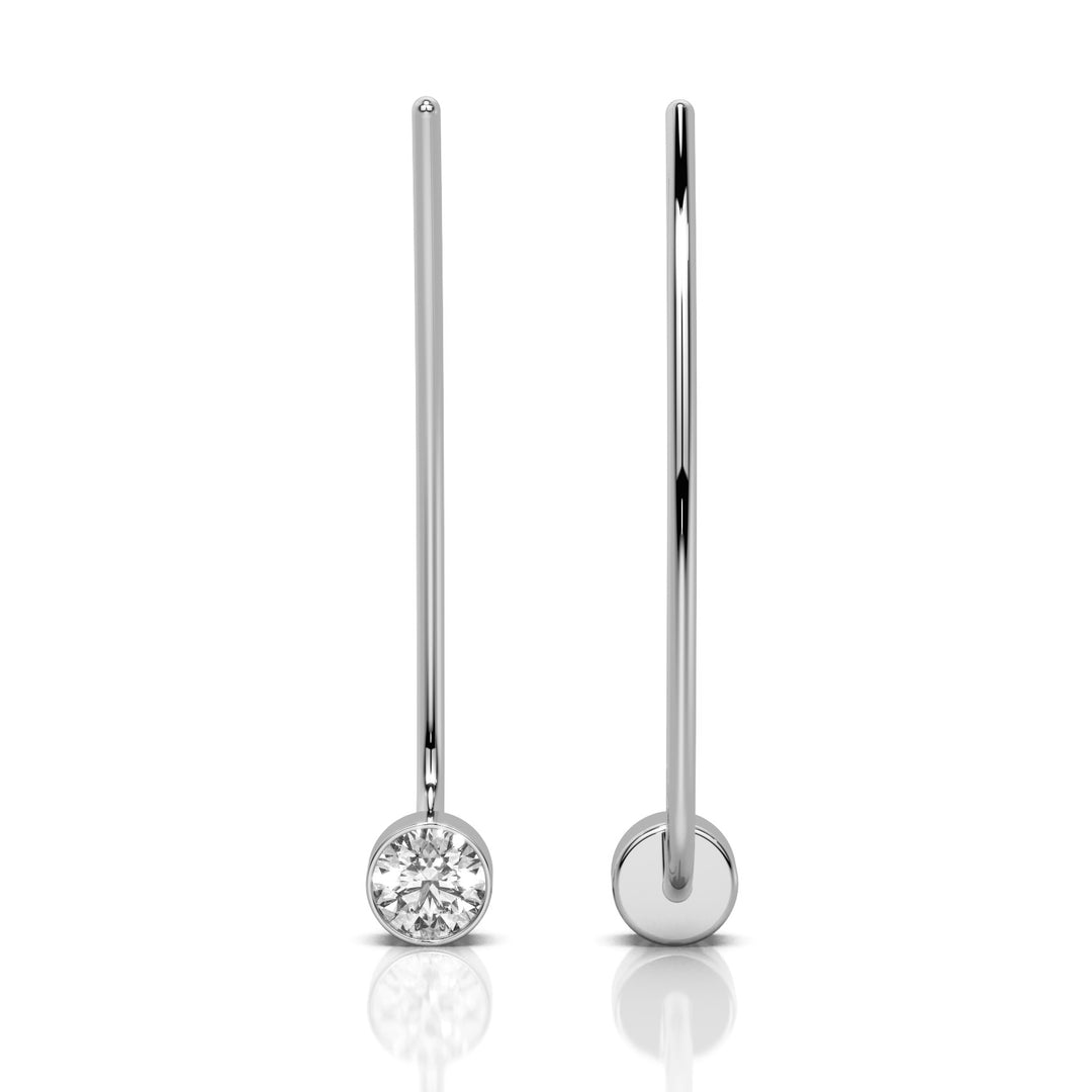 Eros Solitaire Arc Threader Earring