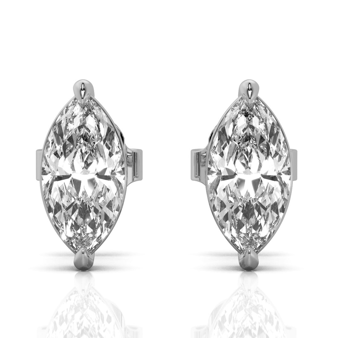 Solitaire Marquise Studs, 2 cttw