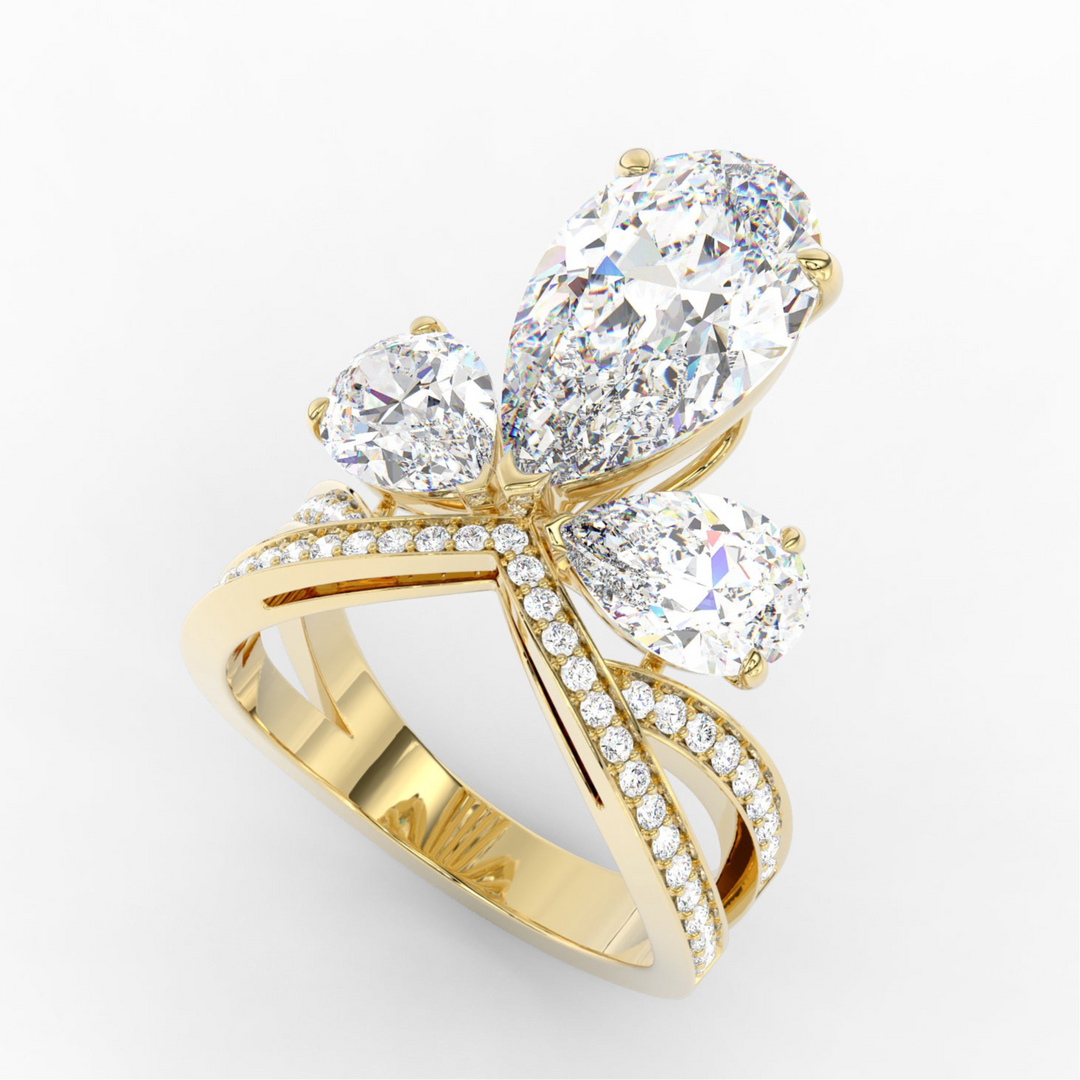 The Grand Peacock Crown Ring