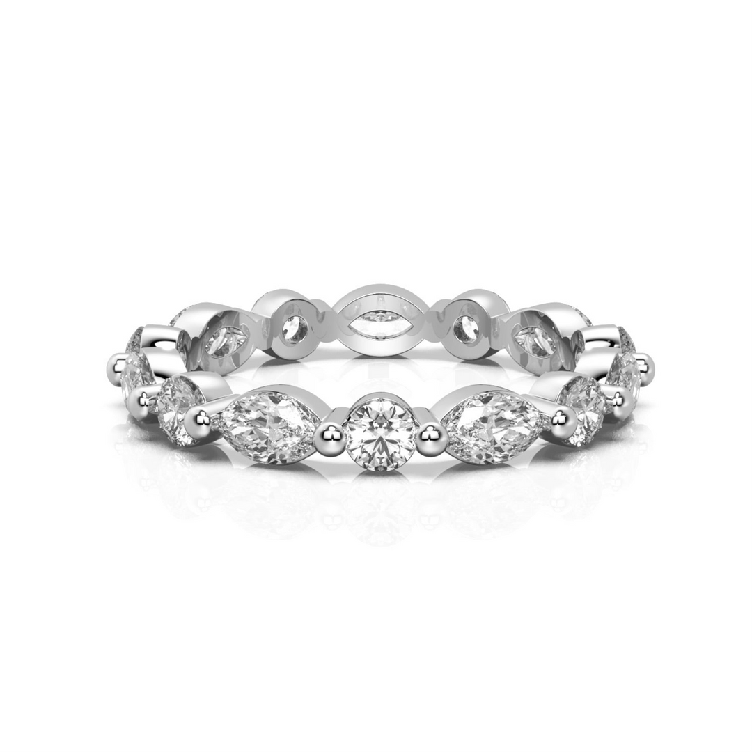 Marquise and Round Eternity Lace Ring