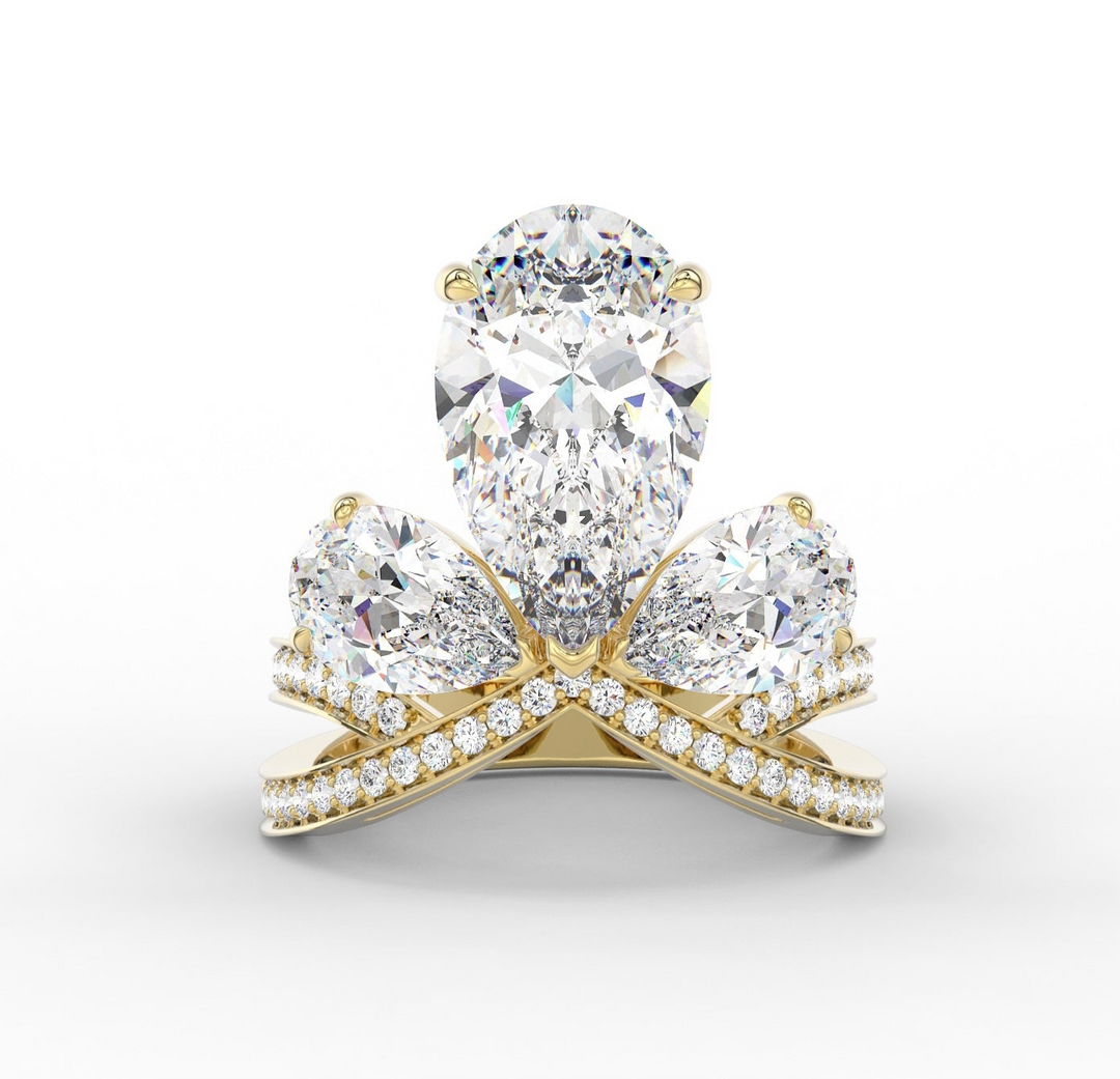 The Grand Peacock Crown Ring