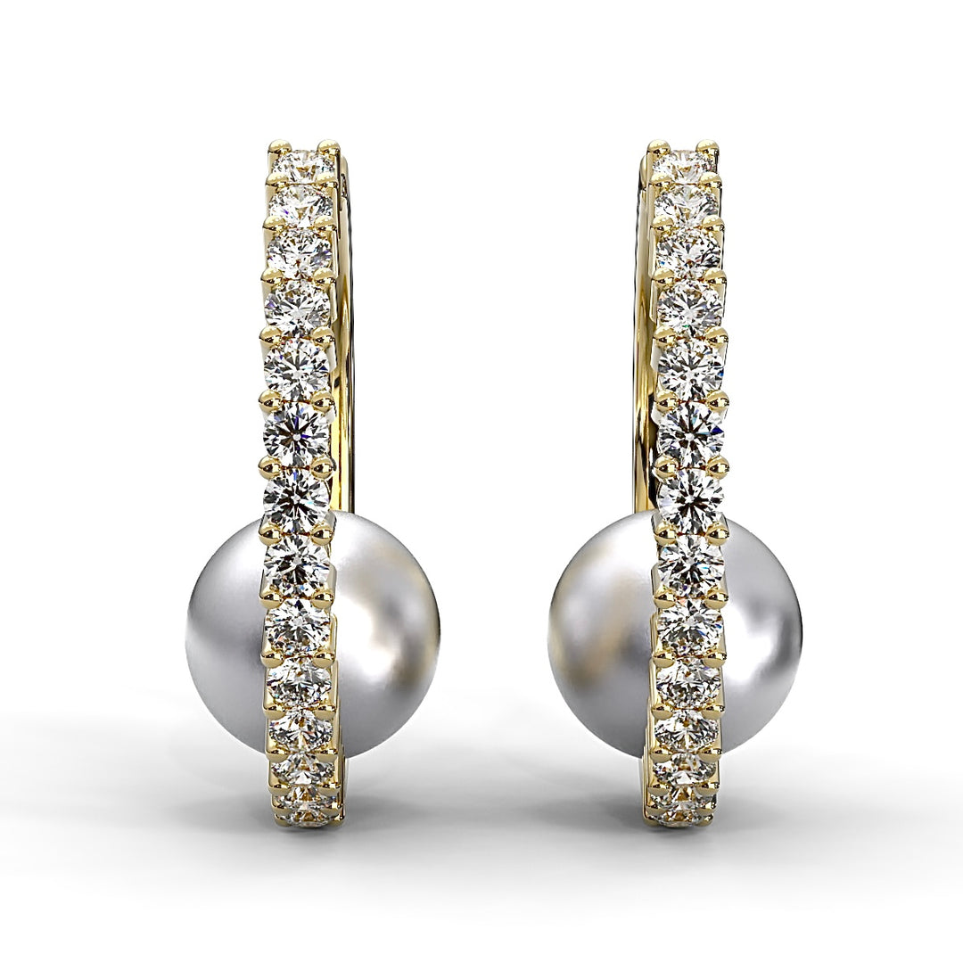 Nestled Akoya Pearl Micropavé Ear Cuff (Single Piece)