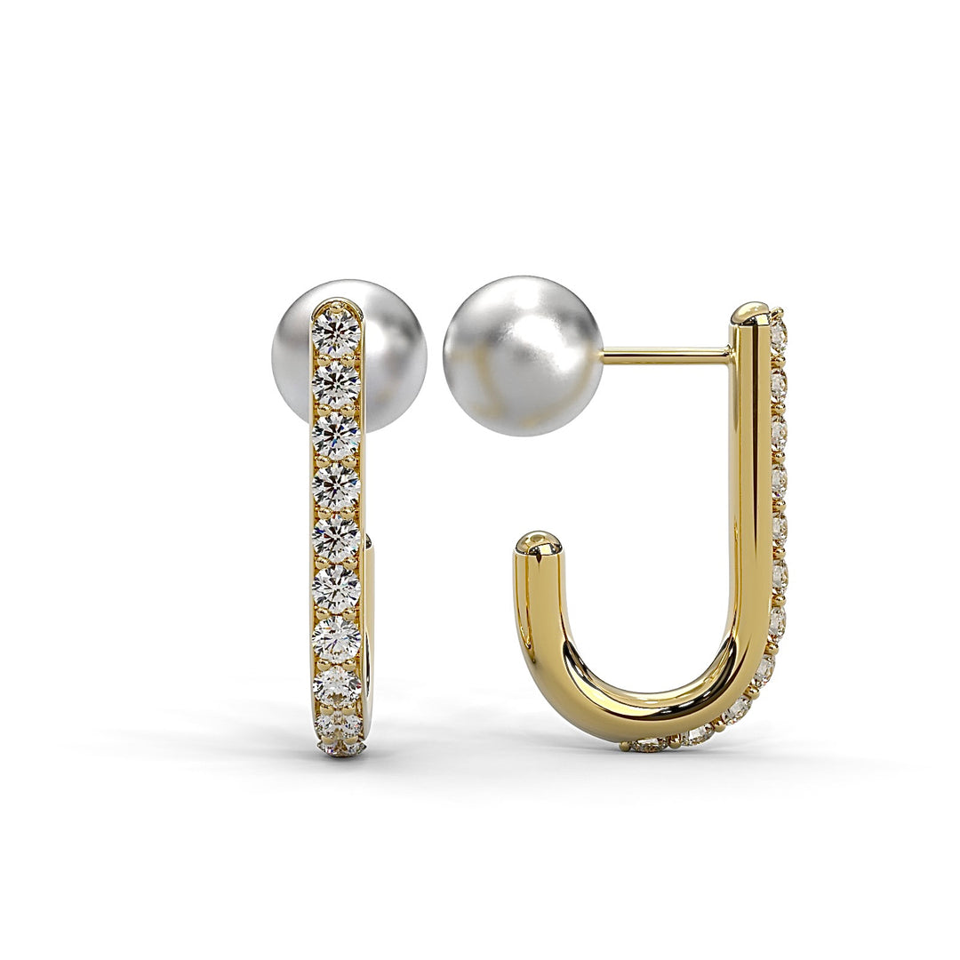 J Pavé Huggie (Single Piece)