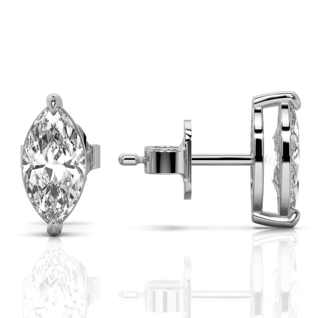 Solitaire Marquise Studs, 2 cttw