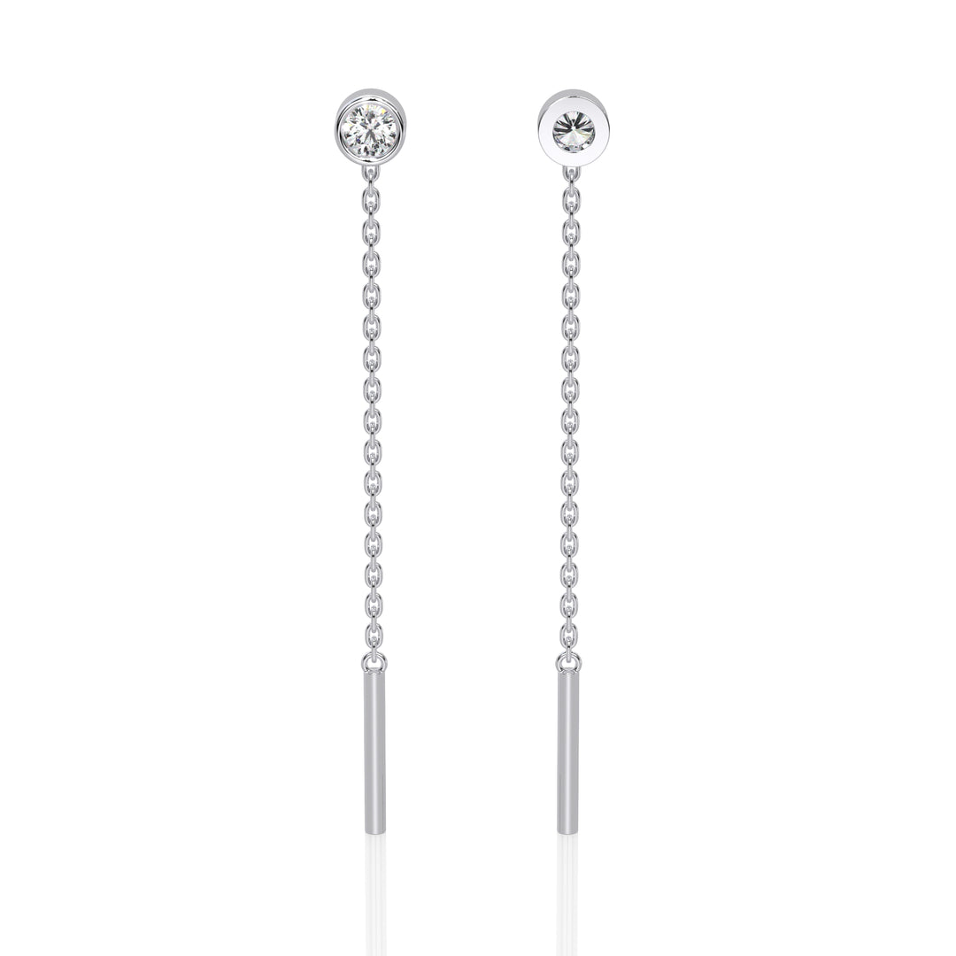 Solitaire Liquid Threader Earrings