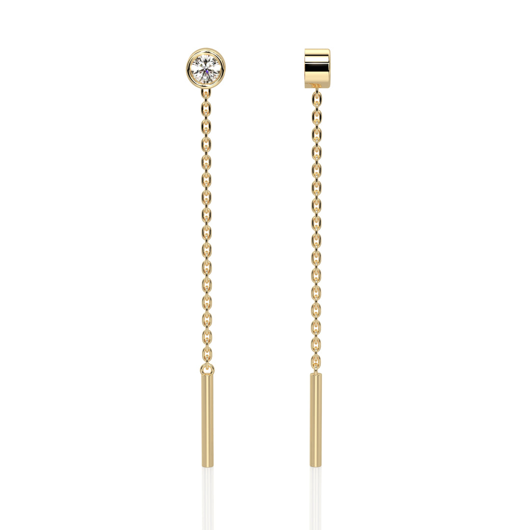 Solitaire Liquid Threader Earrings