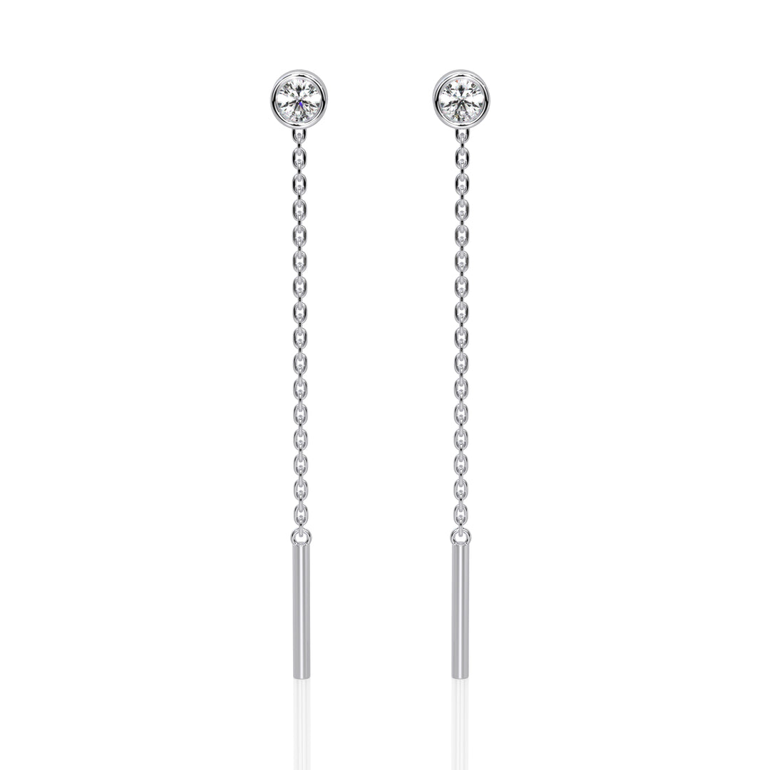 Solitaire Liquid Threader Earrings