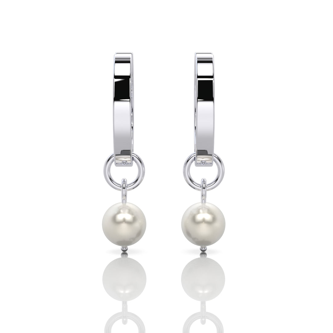 C Claw Ear Cuff with Dangling Pearl (Single Piece)