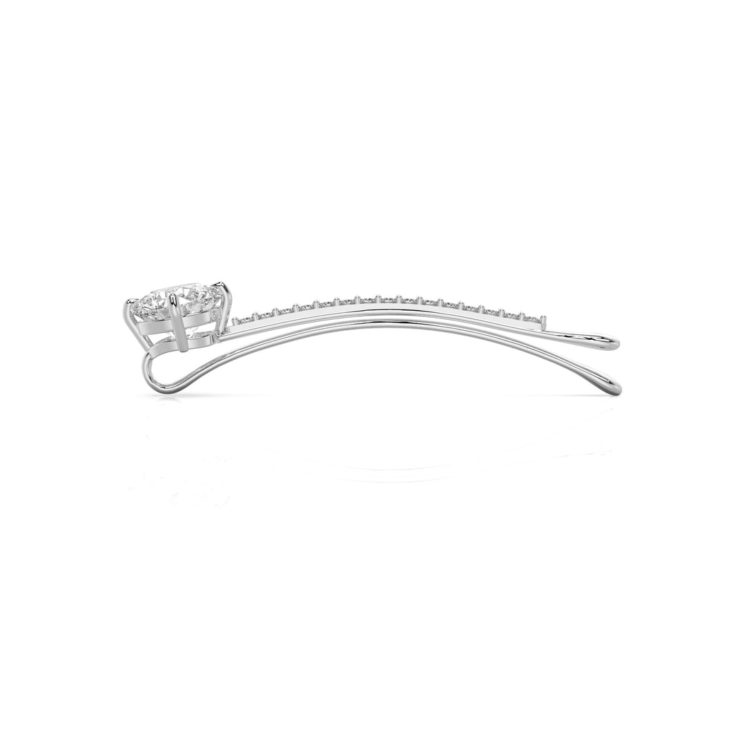 Round Brilliant Curved Bobby Pin